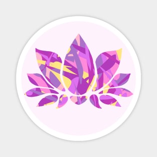 PINK PURPLE YELLOW LOTUS FLOWER, LOTUS DESIGN, PAINT SPLASH PATTERN Magnet